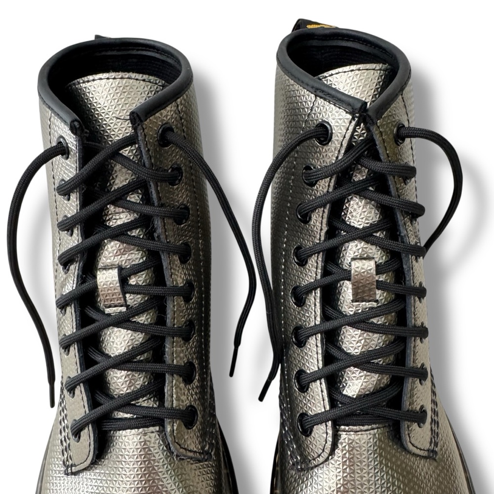 Dr Martens Zavala Metallic Alumix Hex Platform Combat Boots Size 8 - Picture 8 of 11